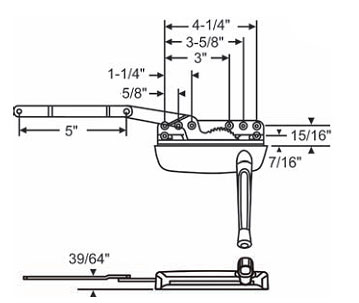 TechnologyLK STB Casement Window Operator, Right Hand, Dyad, Cocoa Brown | 3637214