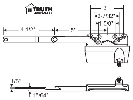 TechnologyLK STB Casement Window Operator, Right Hand, Sill Mount, Dyad, White | 364113S