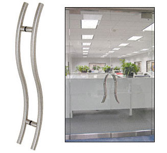 C.R. Laurence CRL Brushed Stainless 36&quot; Extra Length Left Handed &quot;S&quot; Ladder Style Back-to-Back Pull | 36SLPBS