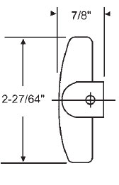 TechnologyLK STB Window Operator Handle, T-Crank, White, 3/8&quot; Spline Size  | 37126W