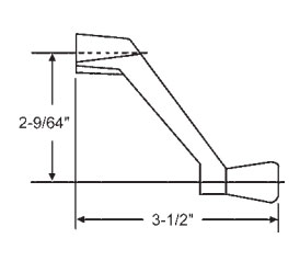 TechnologyLK STB Window Operator Handle, Crank Type, Bright Brass, 11/32&quot; Spline Size | 371375