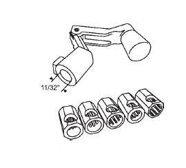 TechnologyLK STB Window Operator Handle, Crank Type, Universal, Aluminum | 37165U7