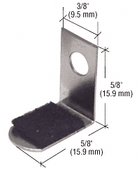 C.R. Laurence CRL 5/8&quot; x 3/8&quot; Bendable &quot;L&quot; Clips - Pack of 4 | 380L4