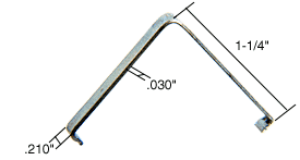 C.R. Laurence CRL Insert Corner Spring 1-1/4&quot; Height - .210&quot; Width - .03&quot; Thick - 100 Pack | 3870