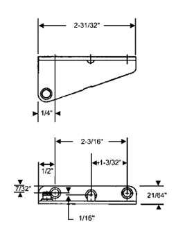 TechnologyLK STB Stud Bracket for Dyad Casement Operator, Right Hand, Stainless Steel | 3922SS