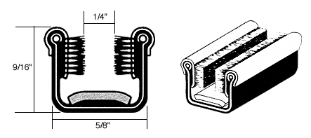 CRL-Automotive CRL Channel with Pile Liner for 1949-1963 Willys, Jeep and Diamond-T Trucks - 96 in long | 3C196