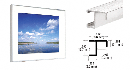 C.R. Laurence CRL Bright Aluminum Frame Molding - 12 ft long | 4410BA