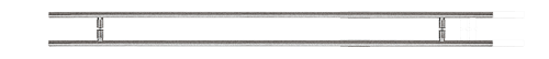 C.R. Laurence CRL Brushed Stainless Finish 36&quot; Extra Length Ladder Style Back-to-Back Pulls | 36LPBS