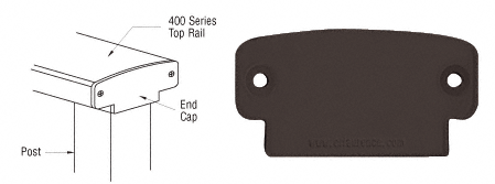 C.R. Laurence CRL Matte Bronze 400 Series Decorative End Cap | 4DECBRZ