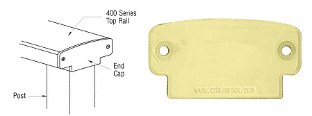 C.R. Laurence CRL Chromate (Unfinished) 400 Series Decorative End Cap | 4DECCRM