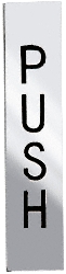 C.R. Laurence CRL 4-1/2&quot; Polished Stainless Push Indicator | 4EPPSPU