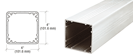 C.R. Laurence CRL Standard  White 4&quot; X 4&quot; Square Post 20&#39;-1&quot; Long | 4P241W