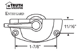 White Cam Lock, 1-7/8&quot; Between Mounting Hole, Zinc Die Cast | 50-369-3 | 503693