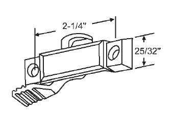 Dark Bronze Window Sweep Latch for Sash Lock; 2-1/4&quot; Screw Holes; 7/16&quot; Latch Projection | 50-601-8 | 506018