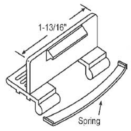 TechnologyLK STB Sliding Window Latch and Pull, Extruded Aluminum, with Spring, Black, 1-13/16&quot; | 50729