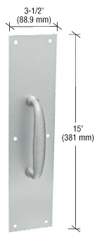C.R. Laurence CRL 3-1/2&quot; x 15&quot; Aluminum Pull Plate | 57N