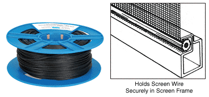 C.R. Laurence CRL .185 Black Screen Retainer Spline - 500 Foot Roll | 5CBL185