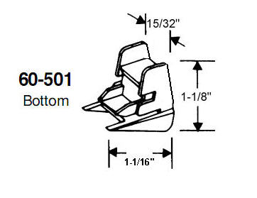 TechnologyLK STB Bottom Guide for Window Channel Balances, Unattached | 60501