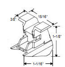 TechnologyLK STB Bottom Guide for Window Channel Balances, Attached | 60503A
