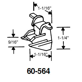 TechnologyLK STB Bottom Guide for Window Channel Balances, Attached | 60564A