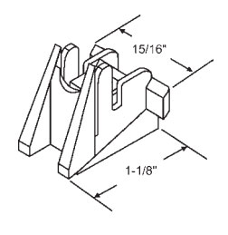 TechnologyLK STB Bottom Guide for Window Channel Balances, Attached | 61507A
