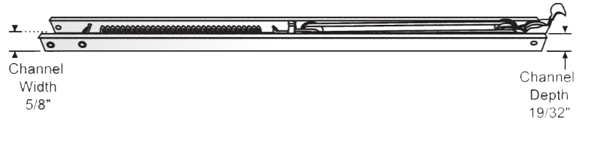STB Window Channel Balance, Non-Tilt, Stamped 25-15 - 26&quot; | 61AP25156