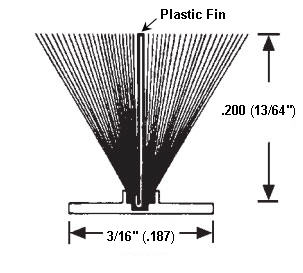 Finned Weatherstripping .187 in Backing Width; .200 in Pile Height | 637