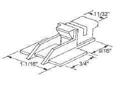 TechnologyLK STB Top Guide for Window Channel Balance, Unattached  | 64506
