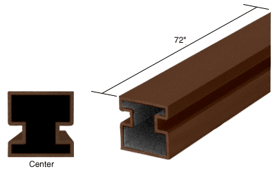 C.R. Laurence CRL Duranodic Bronze Center Post Extrusion -  72 inch Long | 6422010