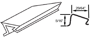STB Snap-In-Vinyl Glazing Bead, 5-Line, Brown, 72&quot; Sections, Pack of 20 | 6515