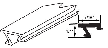STB Snap-In-Vinyl Glazing Bead, 5-Line, Black, 72&quot; Sections, Pack of 20 | 6512