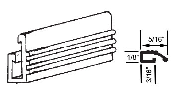 STB Snap-In-Vinyl Glazing Bead, Misc. Shape, White, 72&quot; Sections, Pack of 20 | 6531W