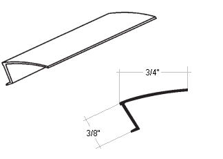 Strybuc Industries Glazing Vinyl, Snap-In, White, 72&quot; Sections, 20 Pack  | 6561