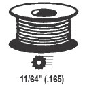 TechnologyLK STB Hollow Ribbed Screen Retainer Spline, Gray, 11/64&quot;, 100 Foot Roll | 669