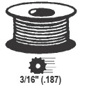 TechnologyLK STB Hollow Ribbed Screen Retainer Spline, Gray, 3/16&quot;, 100 Foot Roll | 6613