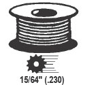 TechnologyLK STB Hollow Ribbed Screen Retainer Spline, Black, 15/64&quot;, 250 Foot Roll | 6618B