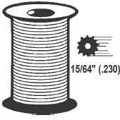 TechnologyLK STB Hollow Ribbed Screen Retainer Spline, Black, 15/64&quot;, 500 Foot Roll | 6619B