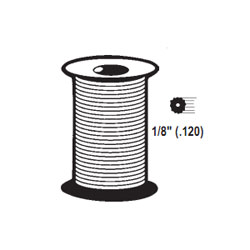 TechnologyLK STB Hollow Ribbed Screen Retainer Spline, Black, 1/8&quot;, 500 Foot Roll | 663B