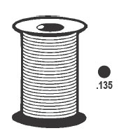 TechnologyLK STB Solid Foam Screen Retainer Spline, Black, .135, 1000 Foot Roll | 6641