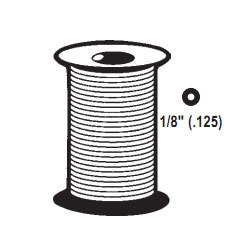 TechnologyLK STB Hollow Round Screen Retainer Spline, Gray, 1/8&quot;, 1000 Foot Roll | 6662