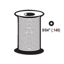 TechnologyLK STB Hollow Round Screen Retainer Spline, Black, 9/64&quot;, 1000 Foot Roll | 6666B
