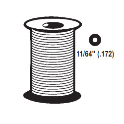 TechnologyLK STB Hollow Round Screen Retainer Spline, Black, 13/64&quot;, 200 Foot Roll | 6681