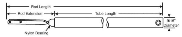 17&quot; Tubular Spiral Non-Tilt Window Balance with White Bushing | 72P17SW