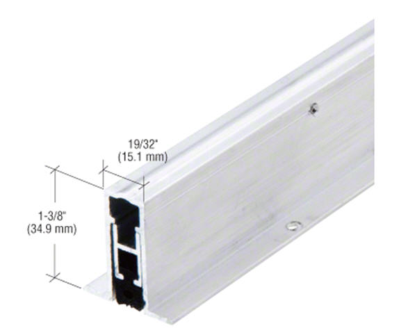 CRL Aluminum Finish Medium-Duty Automatic Door Bottom for 36&quot; Door  | 72NGA36