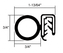 CRL-Automotive CRL Horizontal Bulb Trim Seal - Flange Size&#0058;  .110 in to .130 in | 75001616