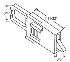 TechnologyLK STB Tilt Window Latch, Slides onto Extrusion, Black - Package  | 83627BA