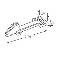 TechnologyLK Slide Guide for Tubular Window Balance, White | 85506