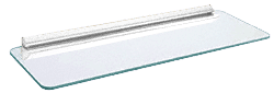 C.R. Laurence CRL 8&quot; X 24&quot; KV Glass Shelf Kits with White Bracket | 89WH10824