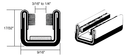 CRL-Automotive CRL Flexible Unbeaded Glass Run Channel for Jeep, Dodge and White Trucks - 60 in long | 8A260