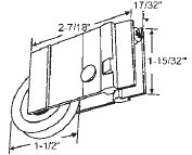 Sliding Glass Door Roller with 1-1/2&quot; Nylon Wheel | 9364